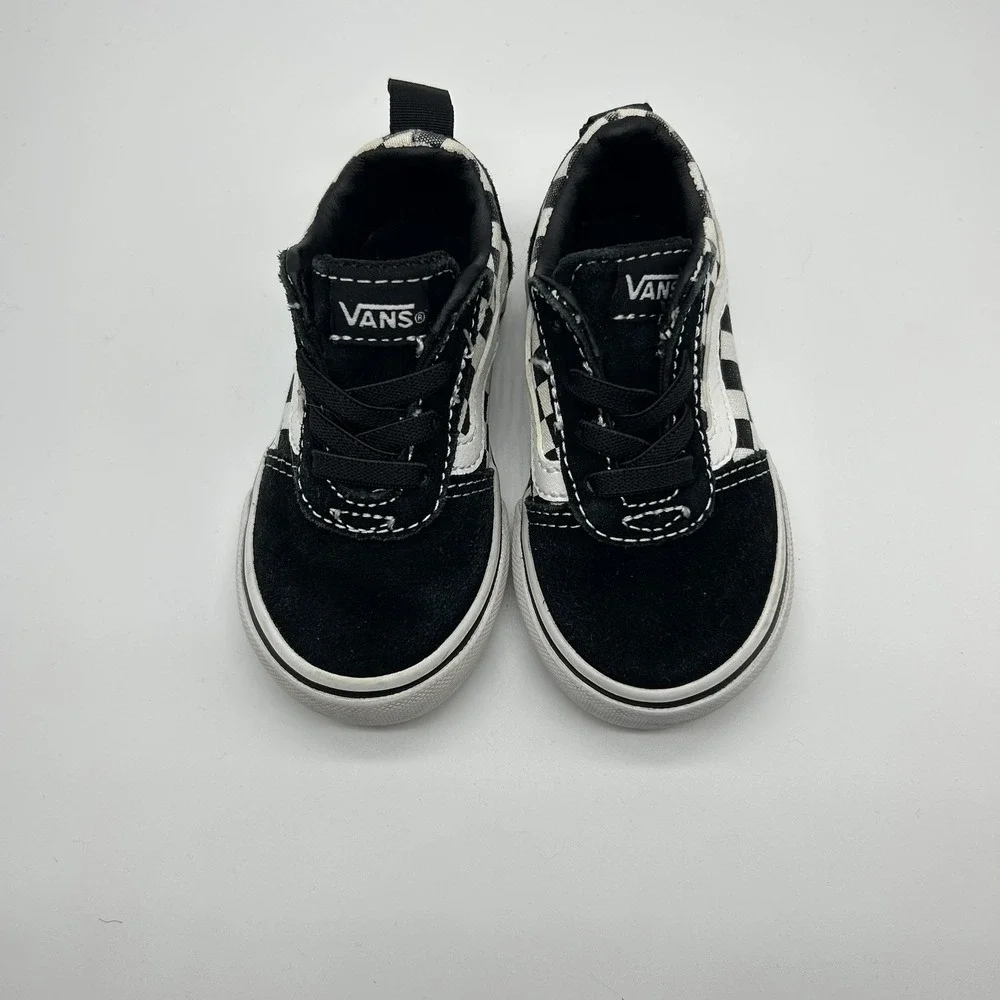 Vans Old Skool Checkerboard Toddler Size 5 Sneakers Black White Skater